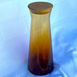 Amber Carafe w/ Wood Top
